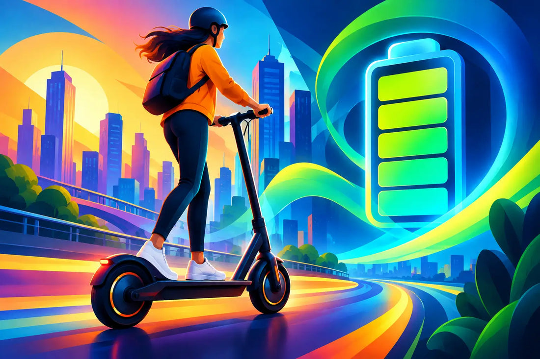 Duración de batería de scooter eléctrico en ciudad