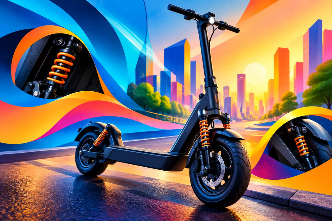 Scooter con doble suspensión para calles reales